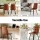 Artiss 4x Retro PU Leather Dining Chairs, Brown - Ergonomic Curved Back, Sturdy Metal Legs, 43x43x90cm, Easy Assembly