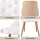 Artiss Set of 4 White Dining Chairs, PU Leather, Diamond Tufted, Padded Seat, Beech Wood Legs, 150kg Capacity