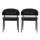 Artiss Yolanda Dining Chairs Set of 2, Black PU Leather, Metal Frame, 150kg Capacity, 49x52x77cm, 1-Year Warranty