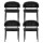 Artiss Yolanda Dining Chairs Set of 4 - Black PU Leather, Metal Frame, Plush Cushioning, 150kg Capacity, Elegant Design