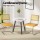 Artiss Felix Dining Chairs Set of 4, Yellow Velvet & Rattan, Cantilever Design, Durable Rubberwood & Steel Frame