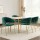 Artiss Dalia Set of 4 Velvet Dining Chairs - Green, Metal Frame, Plush Cushions, 150KG Capacity, 77.5cm Height