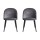 Artiss Velvet Dining Chairs Set of 4 - Dark Grey, Solid Iron Legs, Anti-Slip, Easy Assembly, 150kg Capacity