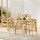 Artiss Wishbone Dining Chairs Set of 4 Wooden Rubberwood Frame Rattan Seat Ergonomic Backrest 120kg Natural