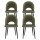 Artiss Loren Green Velvet Dining Chairs Set of 4 - Stylish Plywood Frame, Metal Legs, 81cm Height, 150kg Capacity