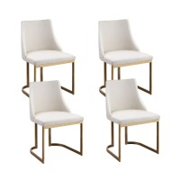 Artiss Balen Dining Chairs Set of 4 - Beige Linen, Sturdy Plywood Frame, Plush Cushions, 47x53x86cm, 150KG Capacity
