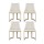 Artiss Balen Dining Chairs Set of 4 - Beige Linen, Sturdy Plywood Frame, Plush Cushions, 47x53x86cm, 150KG Capacity