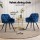 Artiss Set of 4 Velvet Dining Chairs, Blue, Diamond Tufted, Armrests, Solid Wood Frame, Steel Legs, 150kg Capacity