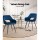 Artiss Caitlee Velvet Dining Chairs Set of 2 - Blue, Plush Comfort, Steel Legs, 150kg Capacity, Easy Assembly