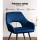 Artiss Caitlee Velvet Dining Chairs Set of 2 - Blue, Plush Comfort, Steel Legs, 150kg Capacity, Easy Assembly