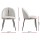 Artiss Dining Chairs Set of 4 Sherpa Boucle White, Modern Upholstered Winged Back, Steel Legs, 150kg Capacity