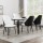 Artiss Dining Chairs Set of 4, Beige & Black, PU Leather, Steel Legs, 150kg Capacity, Modern Design, Easy Assembly