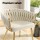 Artiss Set of 4 Velvet Dining Chairs - Beige, Solid Wood Frame, Steel Legs, 69cm, 150kg Capacity, Hand-Woven Backrest