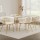 Artiss Set of 4 Velvet Dining Chairs - Beige, Solid Wood Frame, Steel Legs, 69cm, 150kg Capacity, Hand-Woven Backrest