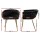 Artiss 1 Set of 4 Velvet Dining Chairs, Black - Plush Upholstery, Hand-Woven Backrest, Sturdy Steel Legs, 150kg Capacity
