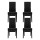 Artiss Set of 2 Black PU Leather Dining Chairs - Elegant Parsons Design, Thick Foam Padding, Pinewood Frame, 102cm