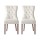 Artiss Set of 2 Beige Velvet Dining Chairs, Button Tufted Backrest, Rubberwood Legs, 50x46x96cm, 150kg Capacity