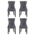 Artiss Set of 4 Grey Velvet Dining Chairs, Button Tufted, Rivet Edge, Rubberwood Legs, 50x46x96cm, 150kg Capacity