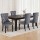 Artiss Set of 4 Grey Velvet Dining Chairs, Button Tufted, Rivet Edge, Rubberwood Legs, 50x46x96cm, 150kg Capacity