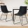 Artiss 2x Retro Dining Chairs - Black PU Leather, Ergonomic Design, Metal Legs, Compact 48x58x83cm, Easy Assembly
