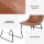 Artiss 2x Retro Dining Chairs - Brown PU Leather, Ergonomic Design, Metal Sled Legs, 48x58x83cm, Mid-Century Accent