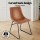 Artiss 4x Retro Dining Chairs with PU Leather, Ergonomic Curved Backrest & Metal Sled Legs, Brown, 48x58x83cm, 150kg