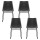 Artiss 4x Retro Dining Chairs - Grey PU Leather, Ergonomic Design, Metal Sled Legs, 83cm Height, Easy Assembly