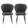 Artiss 2x Grey Sherpa Bouclé Dining Chairs - Wing Back Design, High-Density Foam, Steel Legs, 150kg Capacity, 60x50x90cm