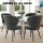 Artiss 2x Grey Sherpa Bouclé Dining Chairs - Wing Back Design, High-Density Foam, Steel Legs, 150kg Capacity, 60x50x90cm