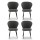 Artiss 4x Sherpa Bouclé Dining Chairs - Grey, Wing Back, Curved Ergonomic Design, 150kg Capacity, Steel Legs, 60x50x90