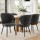 Artiss 4x Sherpa Bouclé Dining Chairs - Grey, Wing Back, Curved Ergonomic Design, 150kg Capacity, Steel Legs, 60x50x90