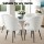 Artiss 2x Sherpa Bouclé Dining Chairs, White Wing Back, Ergonomic Design, Powder-Coated Steel Legs, 150kg Capacity