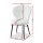 Artiss Set of 4 White Dining Chairs: Sherpa Bouclé Wing Back, Ergonomic Design, 150kg Capacity, Metal Legs, 60x50x90cm