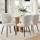 Artiss Set of 4 White Dining Chairs: Sherpa Bouclé Wing Back, Ergonomic Design, 150kg Capacity, Metal Legs, 60x50x90cm