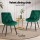 Artiss Dining Chairs Set of 4, Velvet Diamond Tufted, Green, Steel Legs, 150kg Capacity, Luxurious Comfort & Style