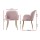 Artiss Set of 4 Pink Velvet Dining Chairs with Armrests - Luxurious, Sturdy Steel Legs, Easy Assembly, 150kg Capacity
