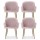 Artiss Set of 4 Pink Velvet Dining Chairs with Armrests - Luxurious, Sturdy Steel Legs, Easy Assembly, 150kg Capacity