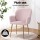 Artiss Set of 4 Pink Velvet Dining Chairs with Armrests - Luxurious, Sturdy Steel Legs, Easy Assembly, 150kg Capacity