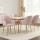 Artiss Set of 4 Pink Velvet Dining Chairs with Armrests - Luxurious, Sturdy Steel Legs, Easy Assembly, 150kg Capacity