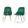 Artiss Set of 4 Velvet Dining Chairs, Green, Channel Tufted, Gold Legs, 44x41x80cm - Modern Elegance & Comfort