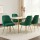 Artiss Set of 4 Velvet Dining Chairs, Green, Channel Tufted, Gold Legs, 44x41x80cm - Modern Elegance & Comfort