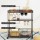 Artiss Kitchen Island Rolling Serving Cart, Metal & Oak, 78x40x90cm, Mobile Storage with Wine & Glass Racks