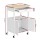 Artiss Kitchen Island Trolley 60cm Rolling Serving Cart with Drawer, Cupboard, MDF Top, Portable Storage, White/Oak