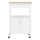 Artiss Kitchen Island Trolley 60cm Rolling Serving Cart with Drawer, Cupboard, MDF Top, Portable Storage, White/Oak