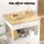 Artiss Kitchen Island Trolley 60cm Rolling Serving Cart with Drawer, Cupboard, MDF Top, Portable Storage, White/Oak