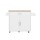 Artiss 90cm Kitchen Island Trolley with Foldable Drop Leaf Rolling Serving Cart White Oak Cabinet Storage
