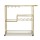 Artiss Gold Bar Cart: 102cm Drink Trolley with Wine Rack, Glass Holder, Mirrored Shelves, and Lockable Casters