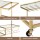 Artiss Gold Bar Cart: 102cm Drink Trolley with Wine Rack, Glass Holder, Mirrored Shelves, and Lockable Casters
