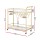 Artiss Marble Bar Cart - Gold Metal Frame, 85cm, Wine Rack & Glass Holder, Rolling Kitchen Island with Lockable Wheels