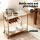 Artiss Marble Bar Cart - Gold Metal Frame, 85cm, Wine Rack & Glass Holder, Rolling Kitchen Island with Lockable Wheels